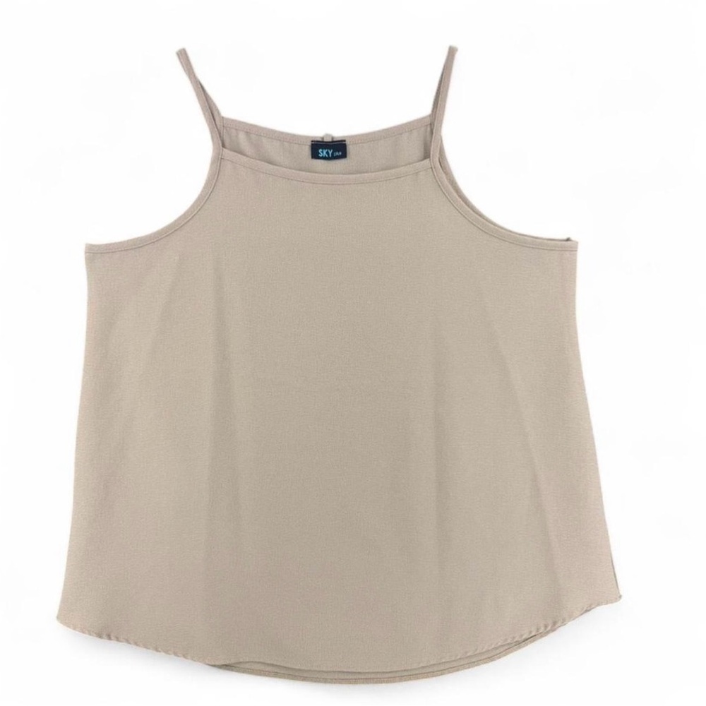 SKY Plus Tan Neutral Spaghetti Strap Camisole Tank Top Womens Size 1X